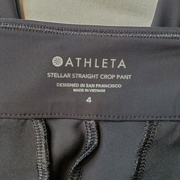 Athleta Women's Size 4 Stellar Straight Crop Pant Black 657550 - Picture 7 of 10